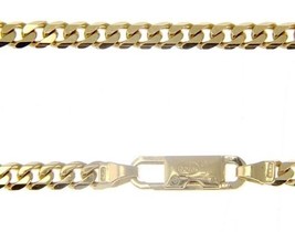 MASSIVE 18K GOLD GOURMETTE CUBAN CURB CHAIN 4 MM 24 INCH. NECKLACE MADE IN ITALY image 1