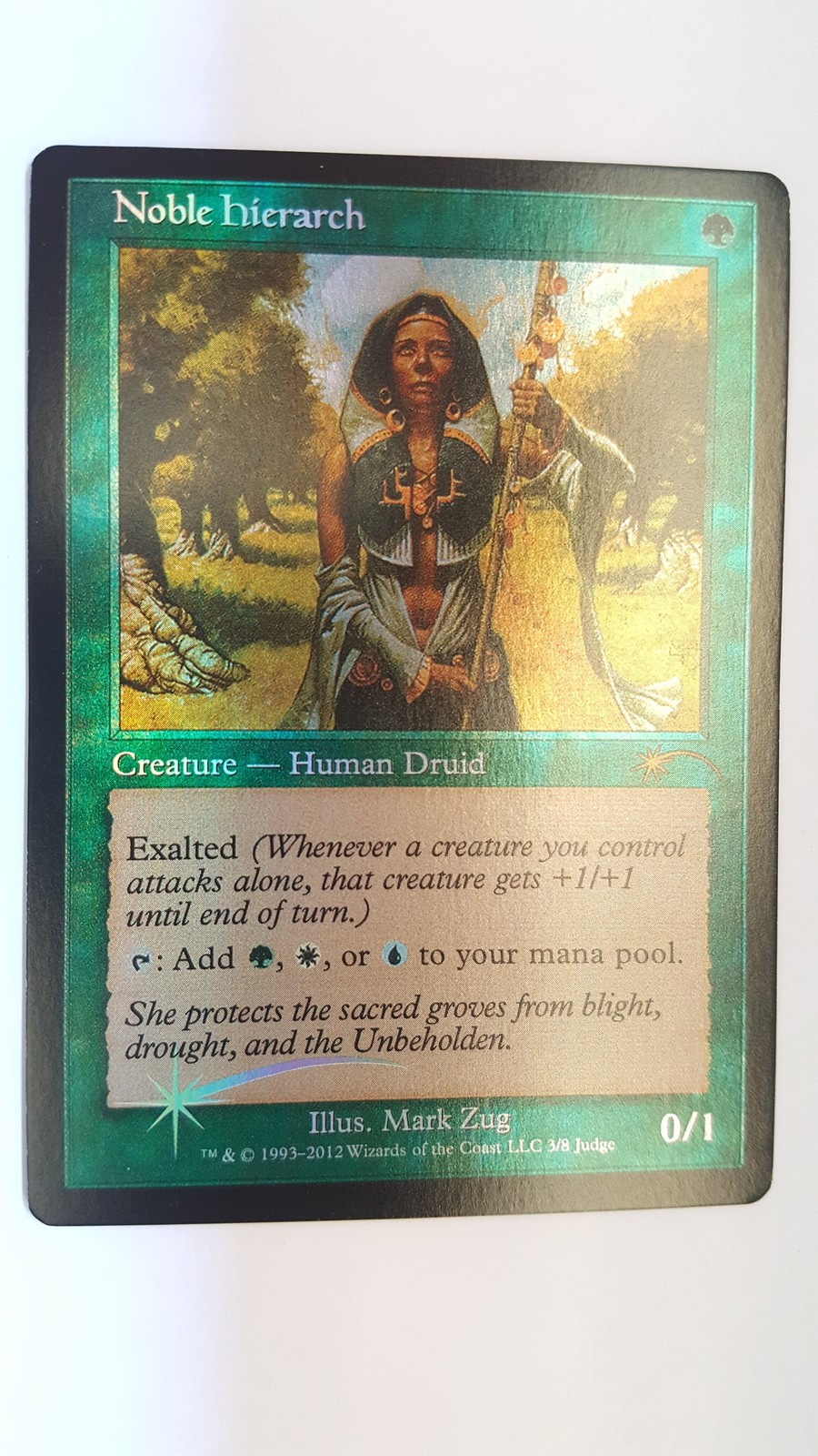 Mtg Magic Proxy 1x FOIL Noble Hierarch Judge Gift Program Commander ...