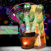 Dancing Cactus Baby Toys 6 to 12 Months, Talking Cactus Toys Repeats What You Sa image 2