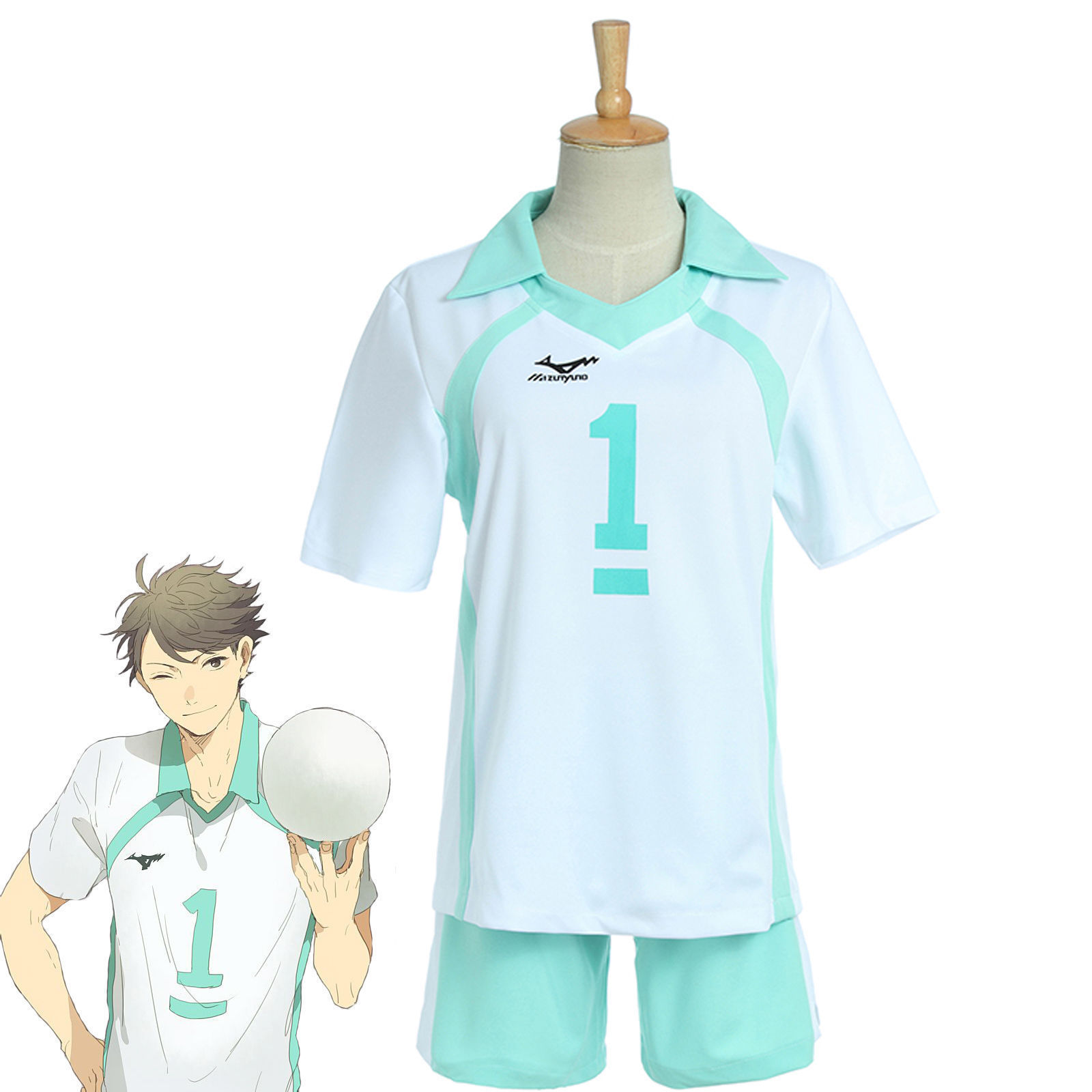 Haikyuu Aoba Johsai High School Uniform Jersey NO.1 oikawa tooru Cosplay costume