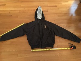 Youth Jacket Zippered Hooded Lined Nylon US Army with Pockets Size Medium - $19.95
