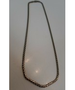 9.25 Sterling Silver Large Box Chain Necklace 18 Grams 17&quot; Made in Italy - $59.40