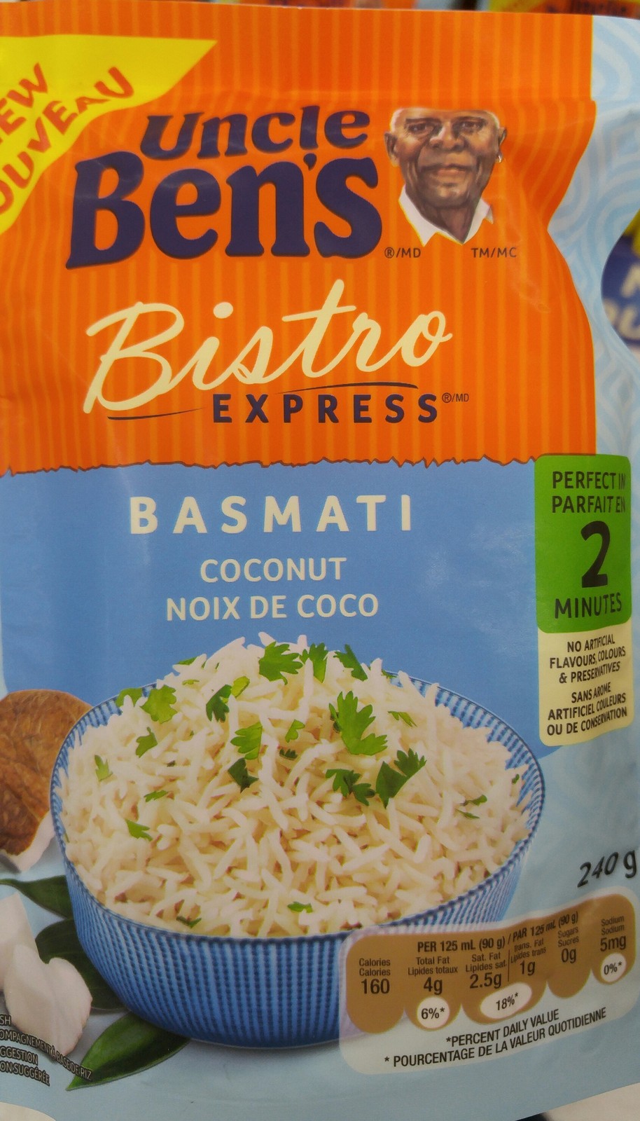 Uncle Ben’s Bistro Express Basmati Coconut Rice 12 x 240g Grains & Pasta