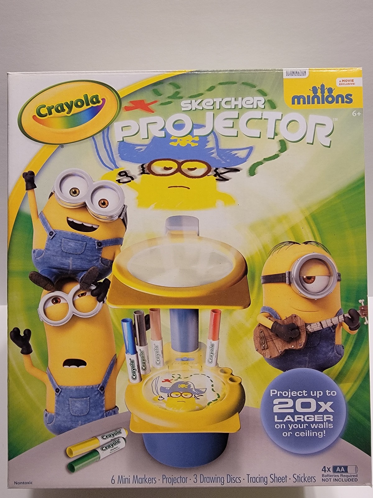 New Crayola Minions Sketcher Projector Light Up Set Kids Play Kit Toy Gift NIB - $40.00