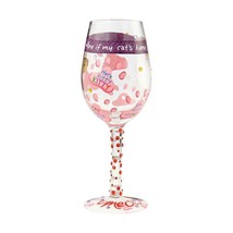 Lolita Wine Glass Love My Cat 15 oz 9" High Gift Boxed Collectible # 6000023 Bar image 2