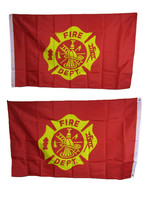 3x5 Fire Dept Fighter Emblem Heavy Duty Polyester Nylon 200D Double Sided Flag - $24.88