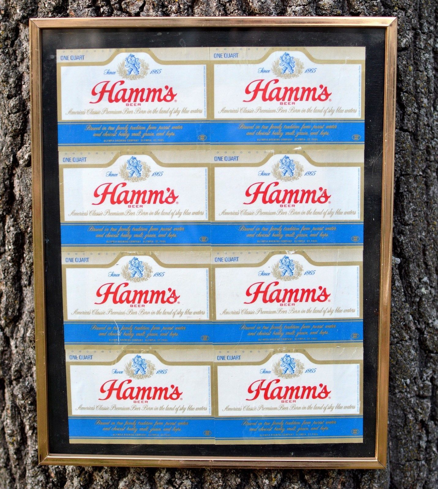 Hamm/'s Sky Blue Waters Logo Distressed Advertising Retro Vintage Metal Tin Sign