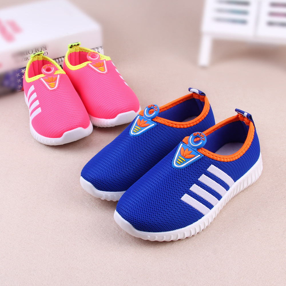 Kids Running Shoes Walking Breathable PU Rubber
