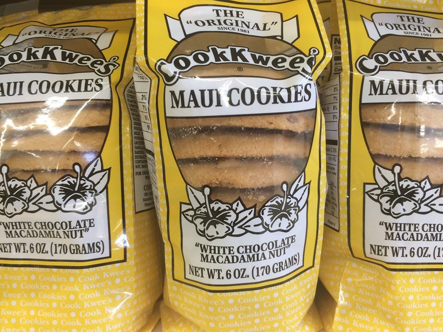 The Original Maui CookKwees Hawaii Cookies 3 Pack Set - 6 oz. Each