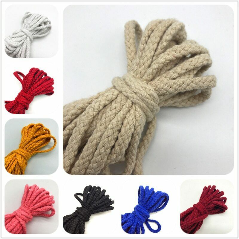Twisted Cord Rope Cotton Rope Craft Decorative For Handmade Decoratio 5yards 6mm