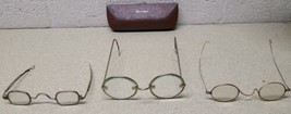 Lot of 3 Assorted Vintage Eyeglasses Frames / Spectacles rare and old - 1 Case image 1