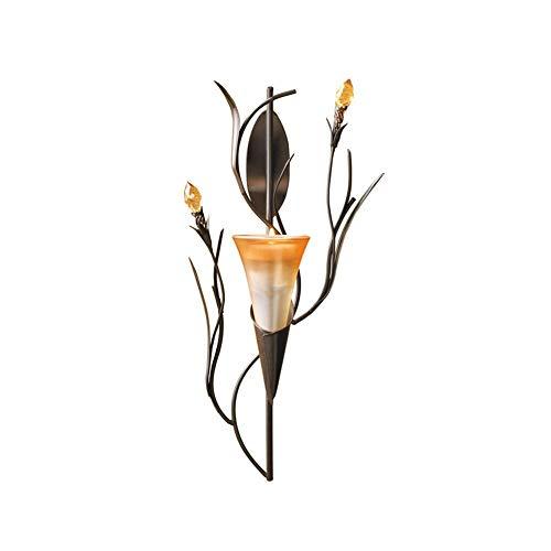 UKN Dawn Lily Wall Sconce Brown Modern Contemporary Glass Iron