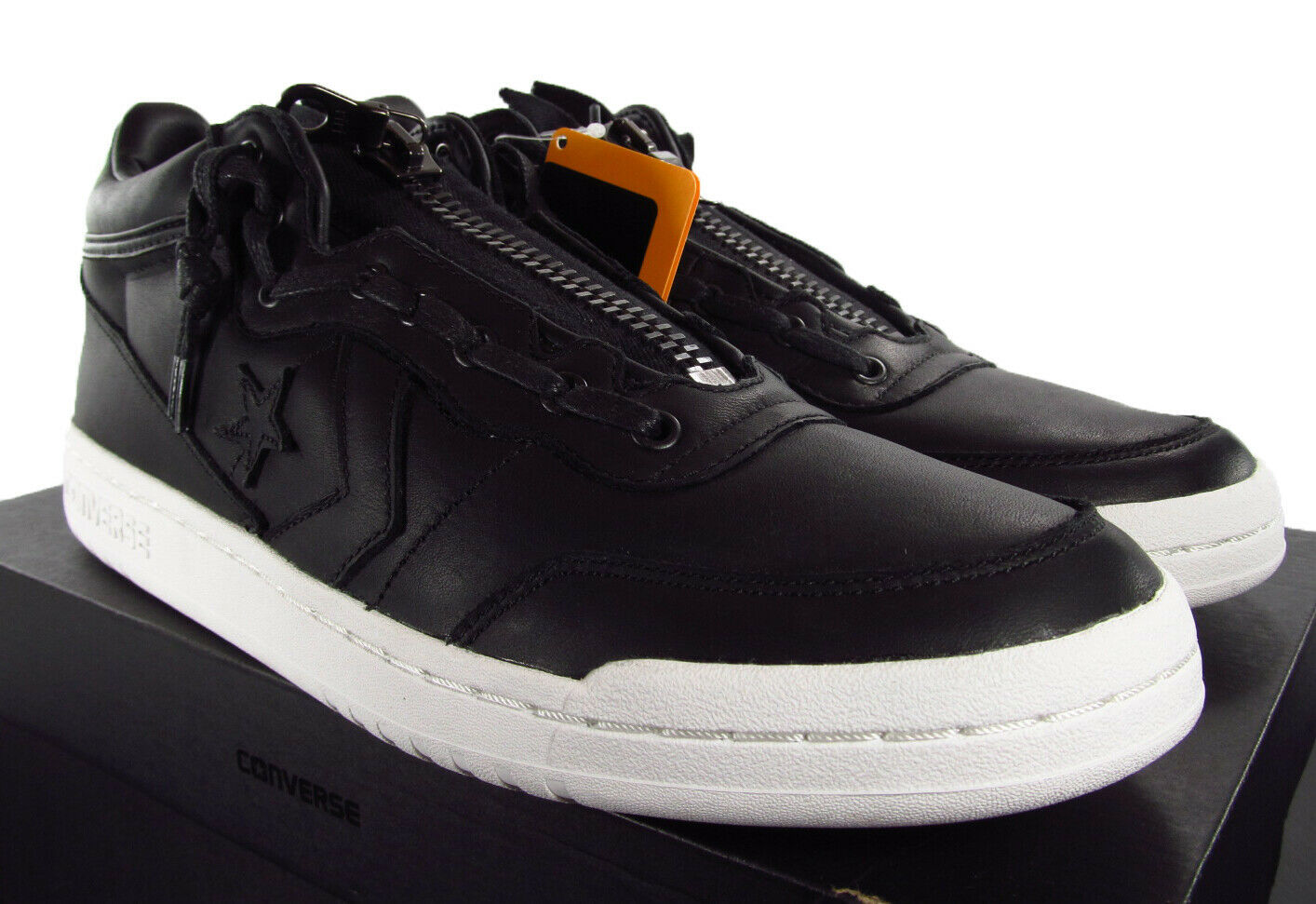 Converse Fastbreak Mid Zip Sneaker Thinsulate Black Leather 159455C ...