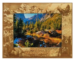 Rocky Mountains National Park Laser Engraved Wood Picture Frame (5 x 7) - $30.99