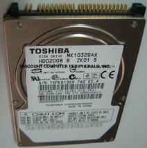 New MK1032GAX Toshiba HDD2D08 100GB 2.5" 9.5mm IDE 44pin Hard Drive Free US Ship - $39.15