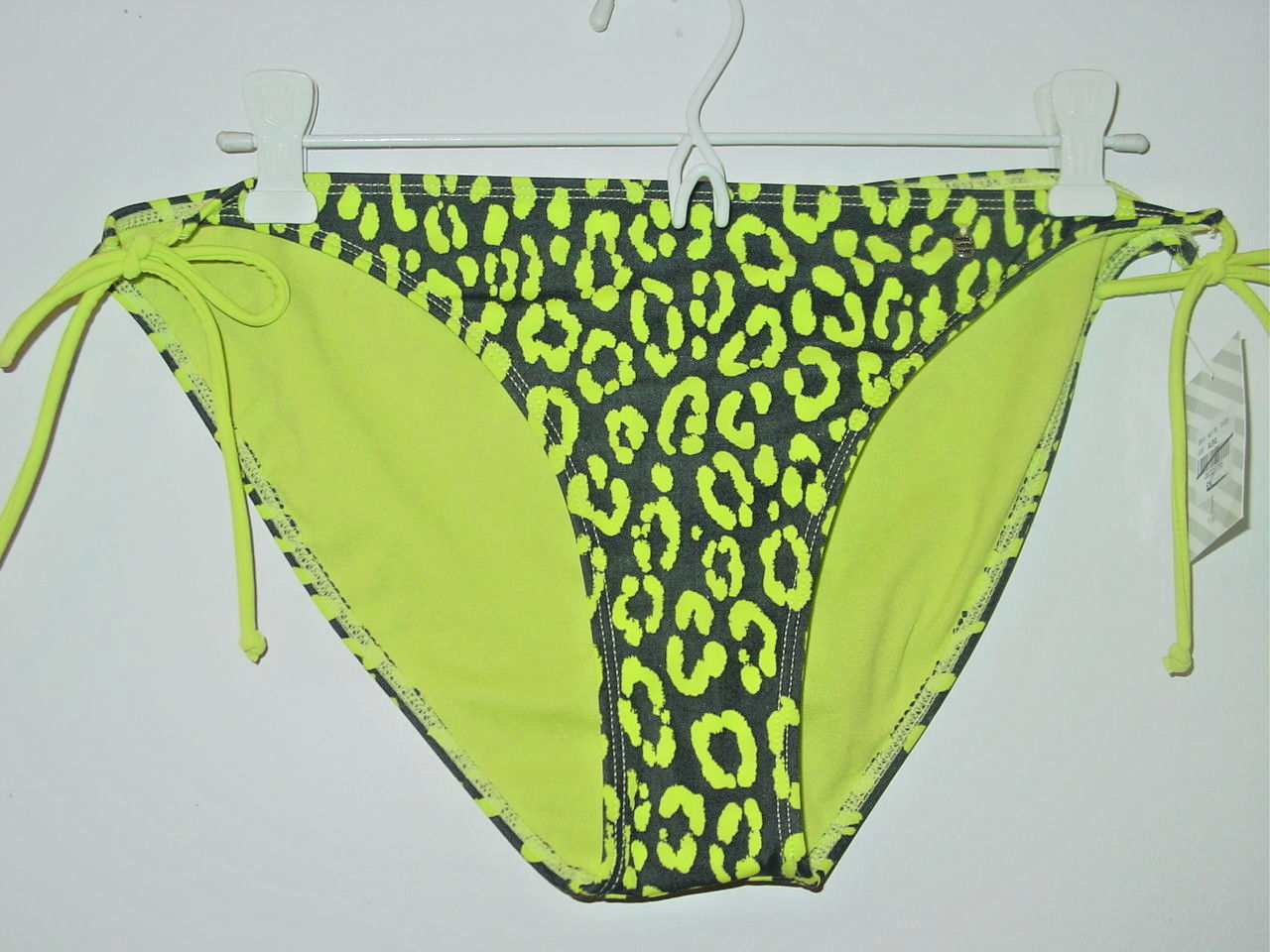 lime green cheetah print bikini