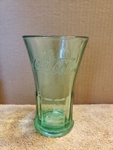 Coca-Cola Green Colored Glass Tumbler Glass Heavy - $9.90