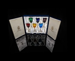 Faberge Odessa Crystal Colored Goblet Glasses  NIB - $1,450.00