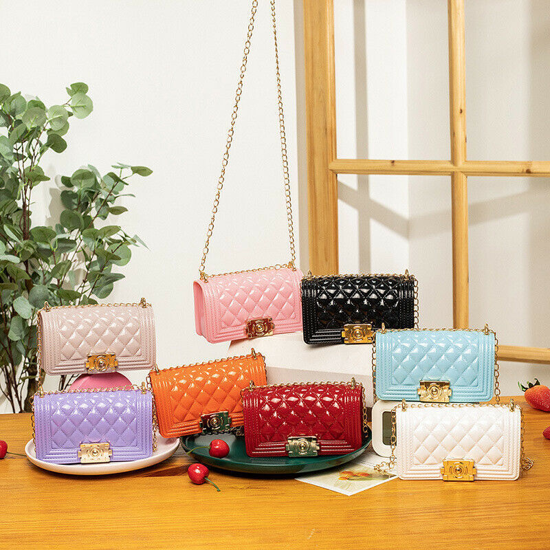 Jelly Candy Cross Body Bag Purses Women's Teens Fashion Mini Handbags Shiny NEW