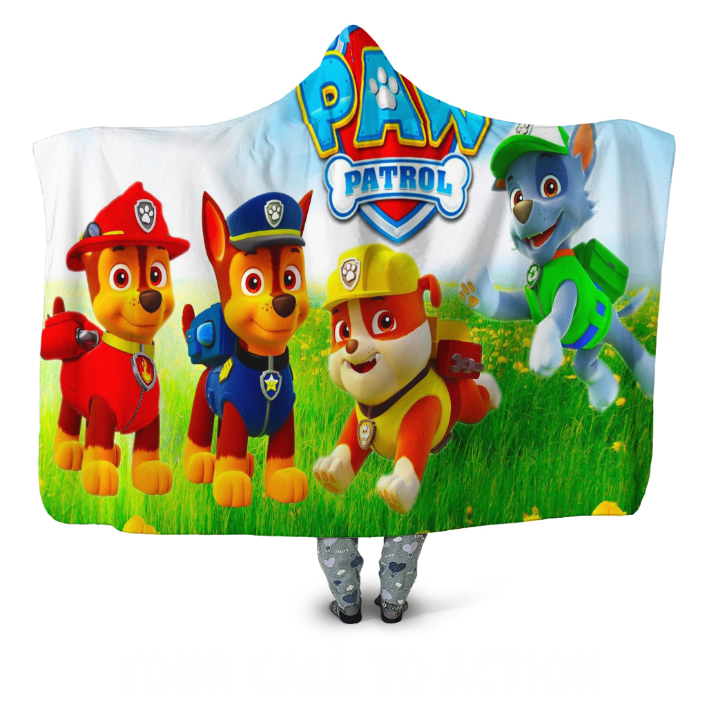 paw patrol hooded blanket