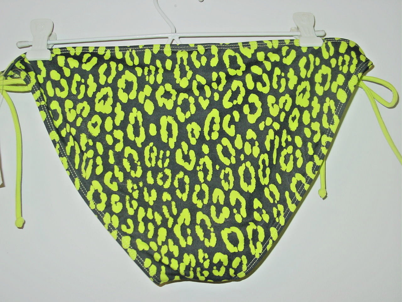 lime green cheetah print bikini