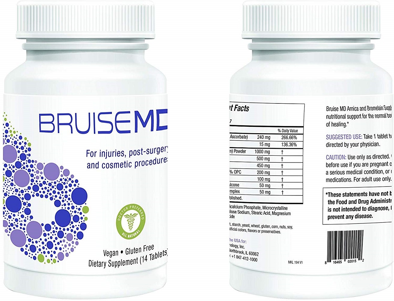 Bruise MD Arnica and Bromelain Supplement Dietary Supplements