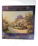 Thomas Kinkade 1000 piece Jigsaw Puzzle Cobblestone Village Ceaco New se... - $20.78