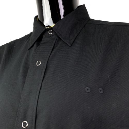 ZAXBYS Unisex Large Black Button Front Work Uniform Shirt NWOT - Shirts