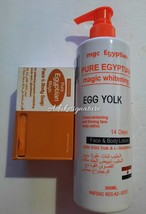 Pure egyptian magic whitening egg yolk face and body lotion and soap - $46.99