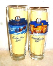 2 Landskron Gorlitz Winterhopfen 2000 & 2001 German Beer Glasses - £11.16 GBP