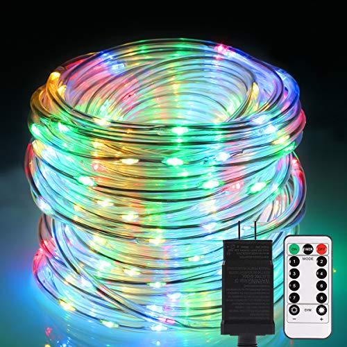 Bright Rope Lights Outdoor, 72ft 336 LED String Lights Plug in Low