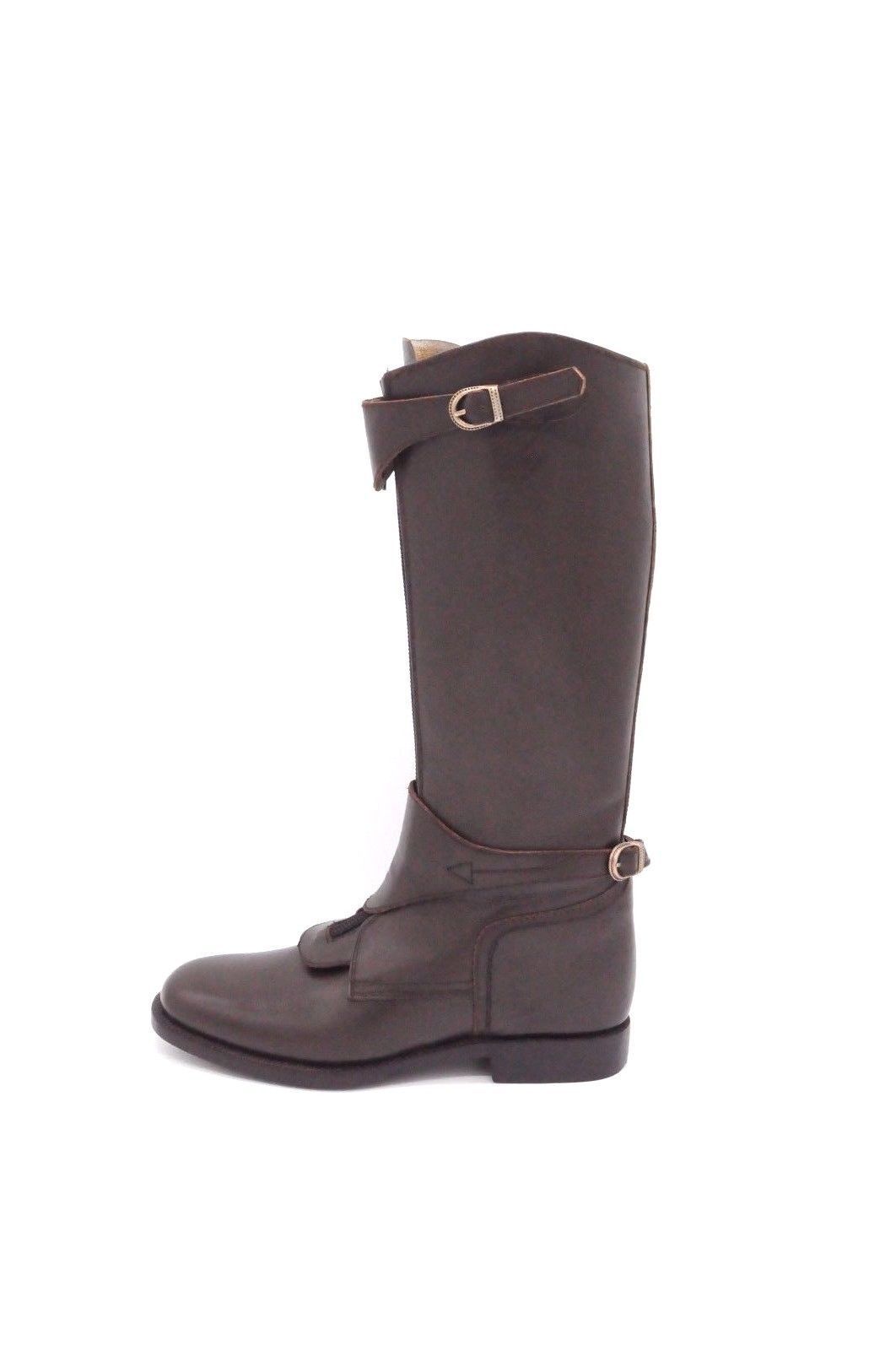 Dark Blue Handmade Leather Riding Boots Men Boots for Horse Riding Polo