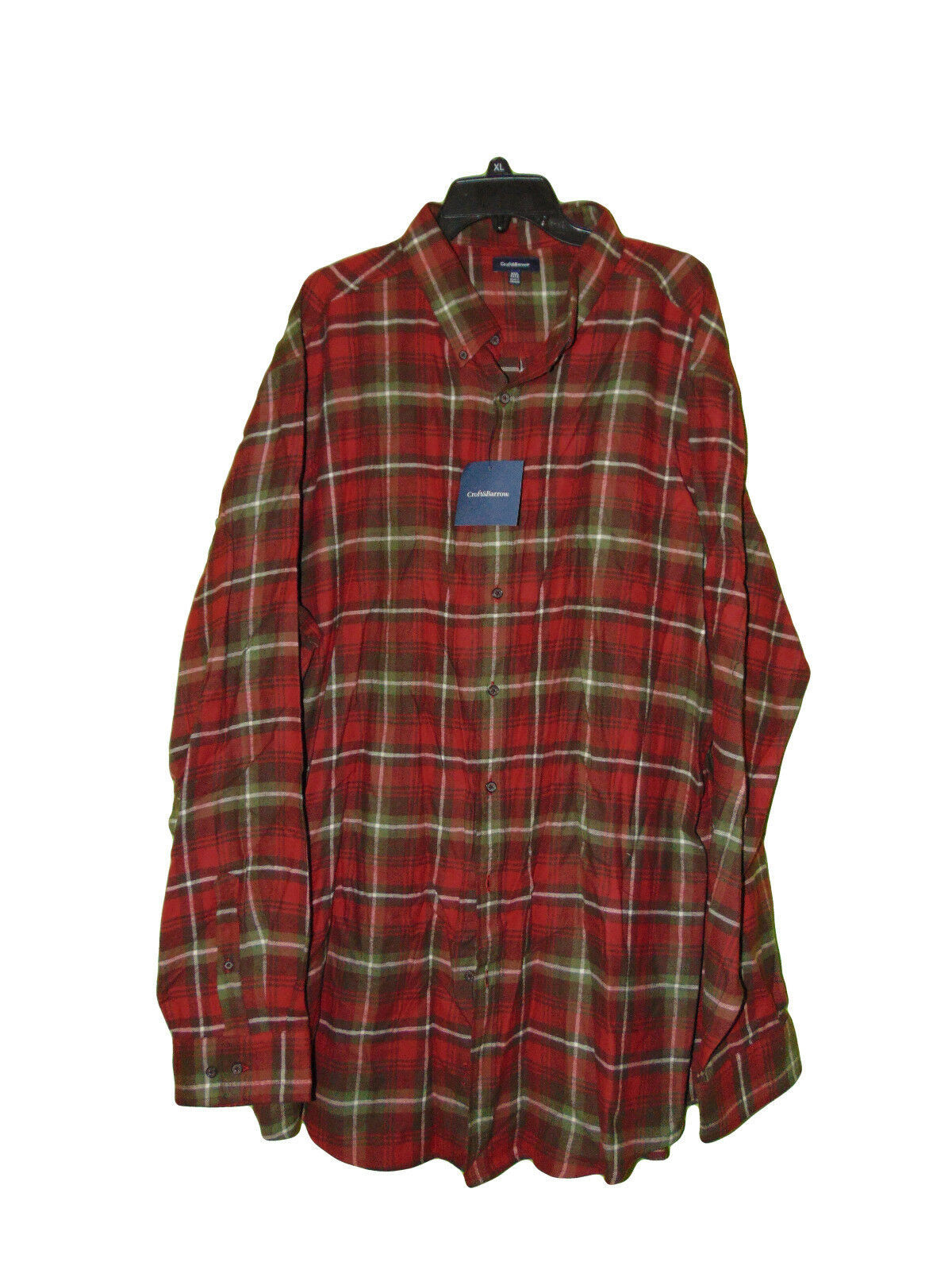 Croft And Barrow Red Flannel Shirt 3XLT Men New - Casual Shirts
