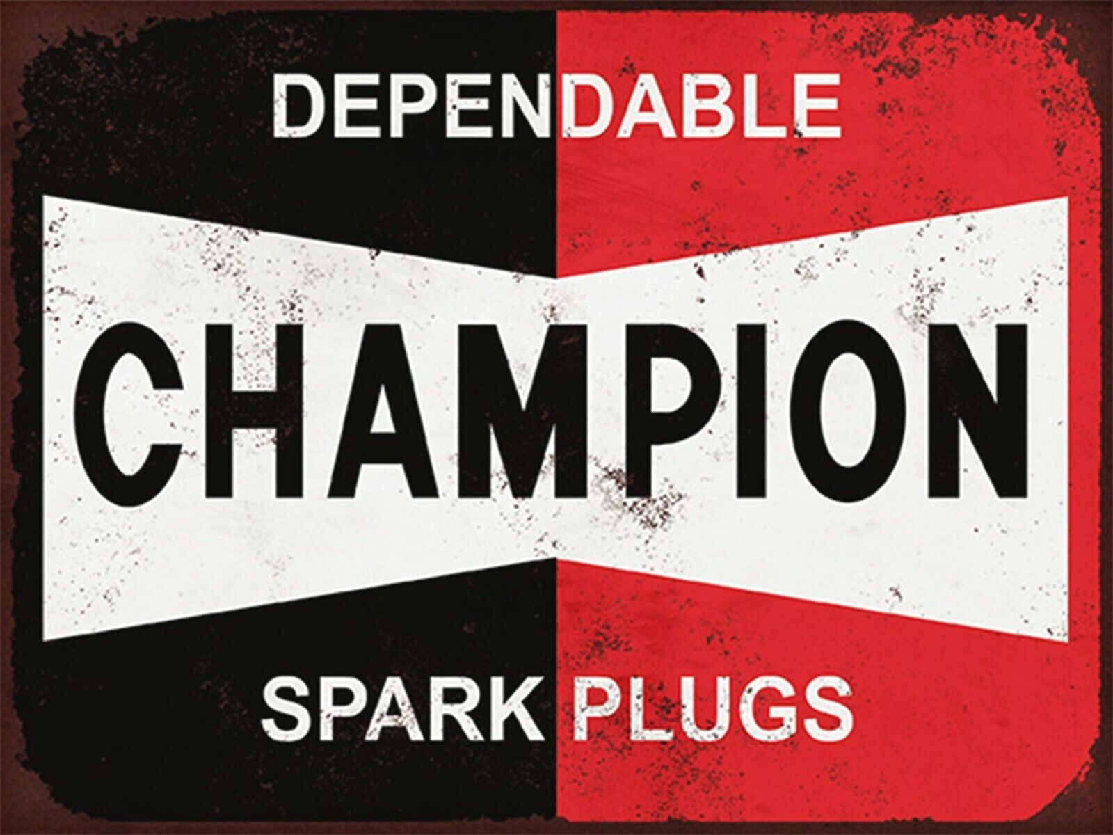 CHAMPION SPARK PLUGS METAL WALL SIGN RETRO PLAQUE VINTAGE 1970Now