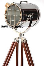 Sporlight Hollywood Style Floor Lamp Brown Tripod Lamps Chrome Silver & Nickel F