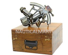 NauticalMart Solid Brass Sextant Henry Barrow & Co. London-Marine Gift 