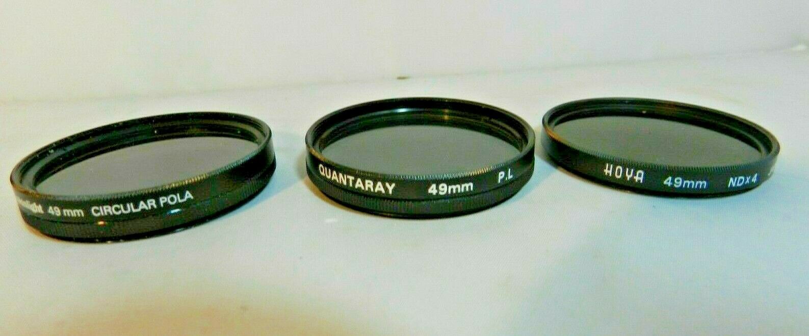 49mm Camera Lens Filters Quantaray Cokinlight Hoya Circular Lot of 3 - $27.99