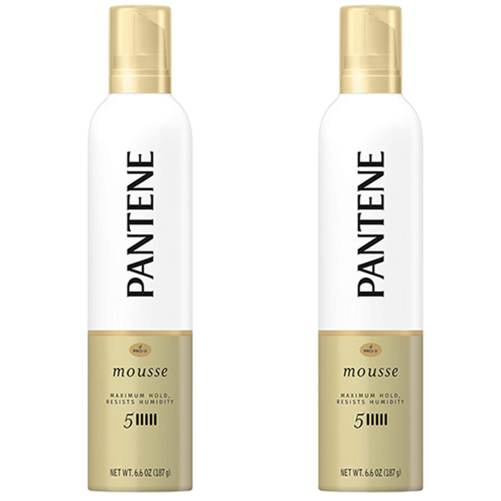 Pack of (2) New Pantene Pro-V Maximum Hold Mousse to Resist Humidity, 6.6 oz