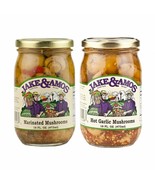 Jake &amp; Amos Pickled Mushroom Variety 2-Pack: 16 oz. Marinated &amp; Hot Garlic - $26.68