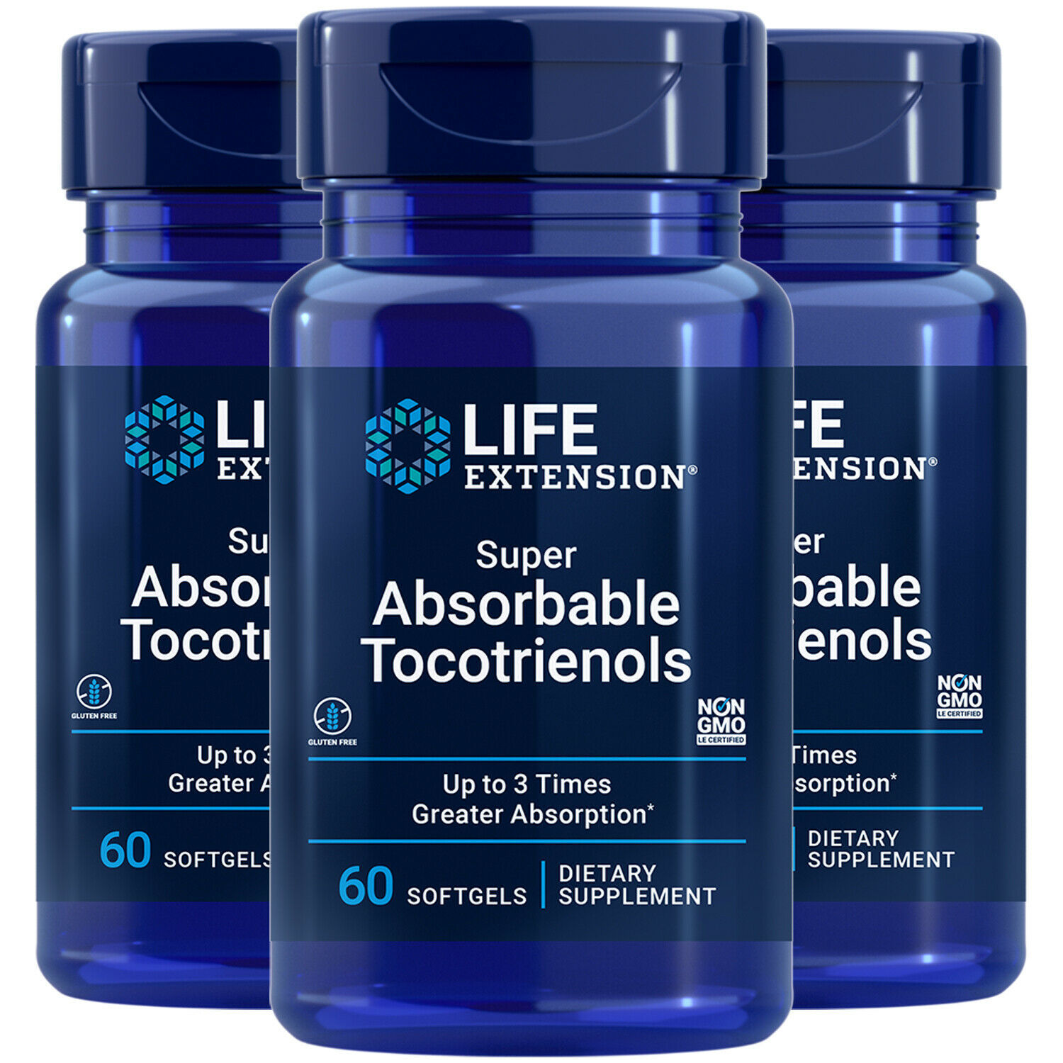 Super Absorbable Tocotrienols, 3X60gels Life Extension Most Absorbable Vitamin E
