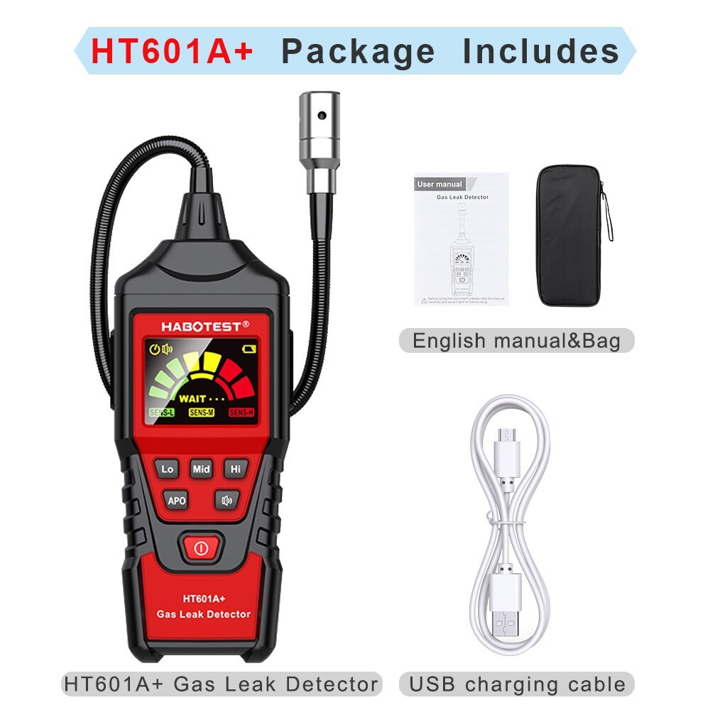 HABOTEST HT601A HT601B Gas Leak 0-1000PPM Sound & Screen Alarm ...
