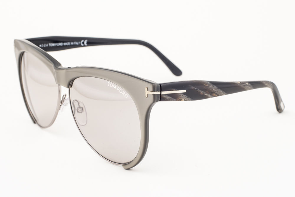 Tom Ford Leona Gray / Gray Mirror Sunglasses TF365 38G