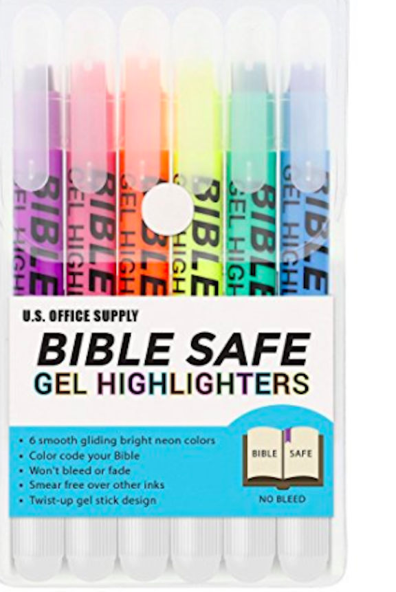 Bible Highlighters Gel Highlighters Safe Gel bible highlighter Bible