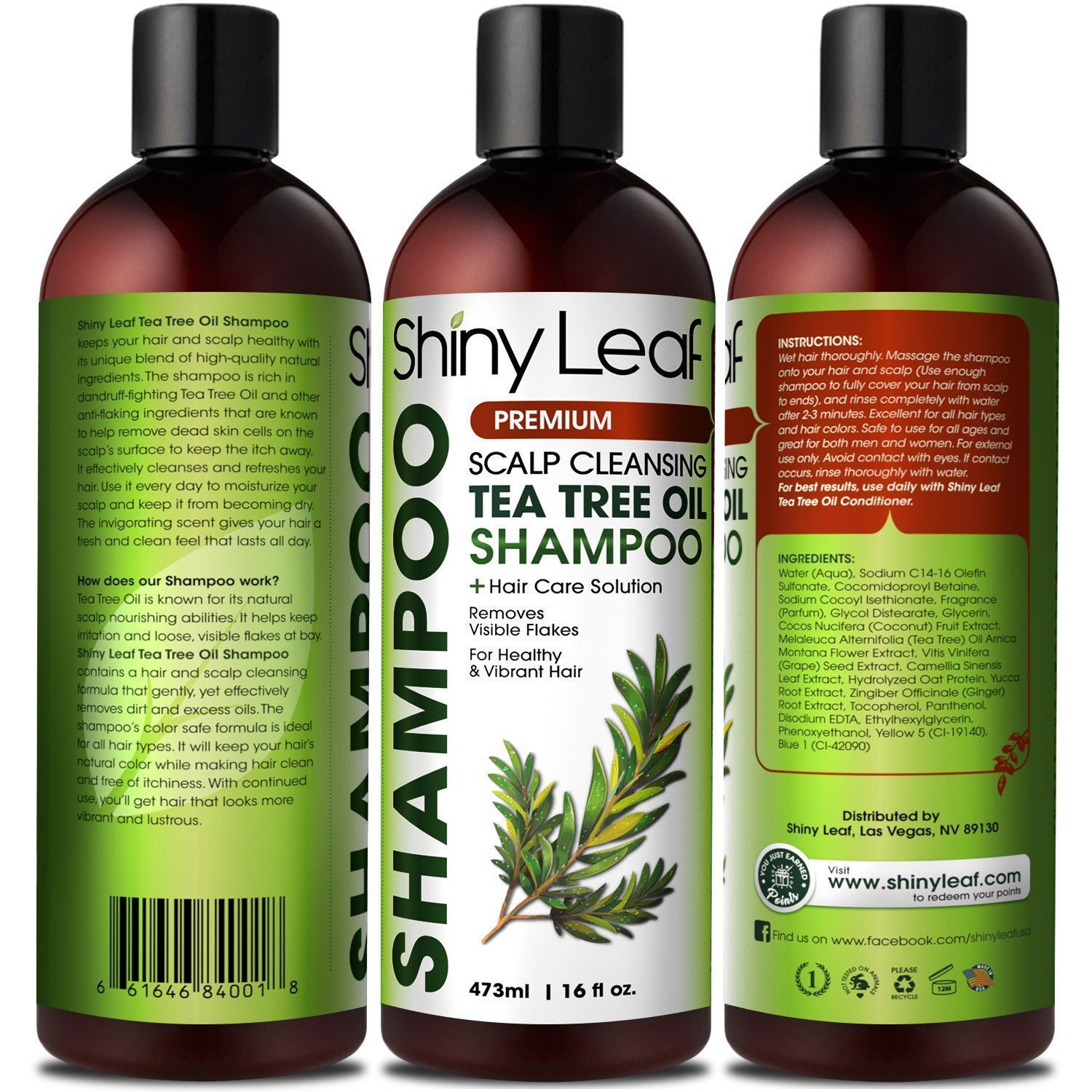 Scalp Cleansing Tea Tree Oil Shampoo Natural Anti Dandruff Treatment