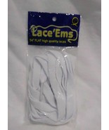 2 X LACE EMS 54&quot; FLAT WHITE HIGH QUALITY SHOE LACES ONE SIZE SPORTS - $6.74