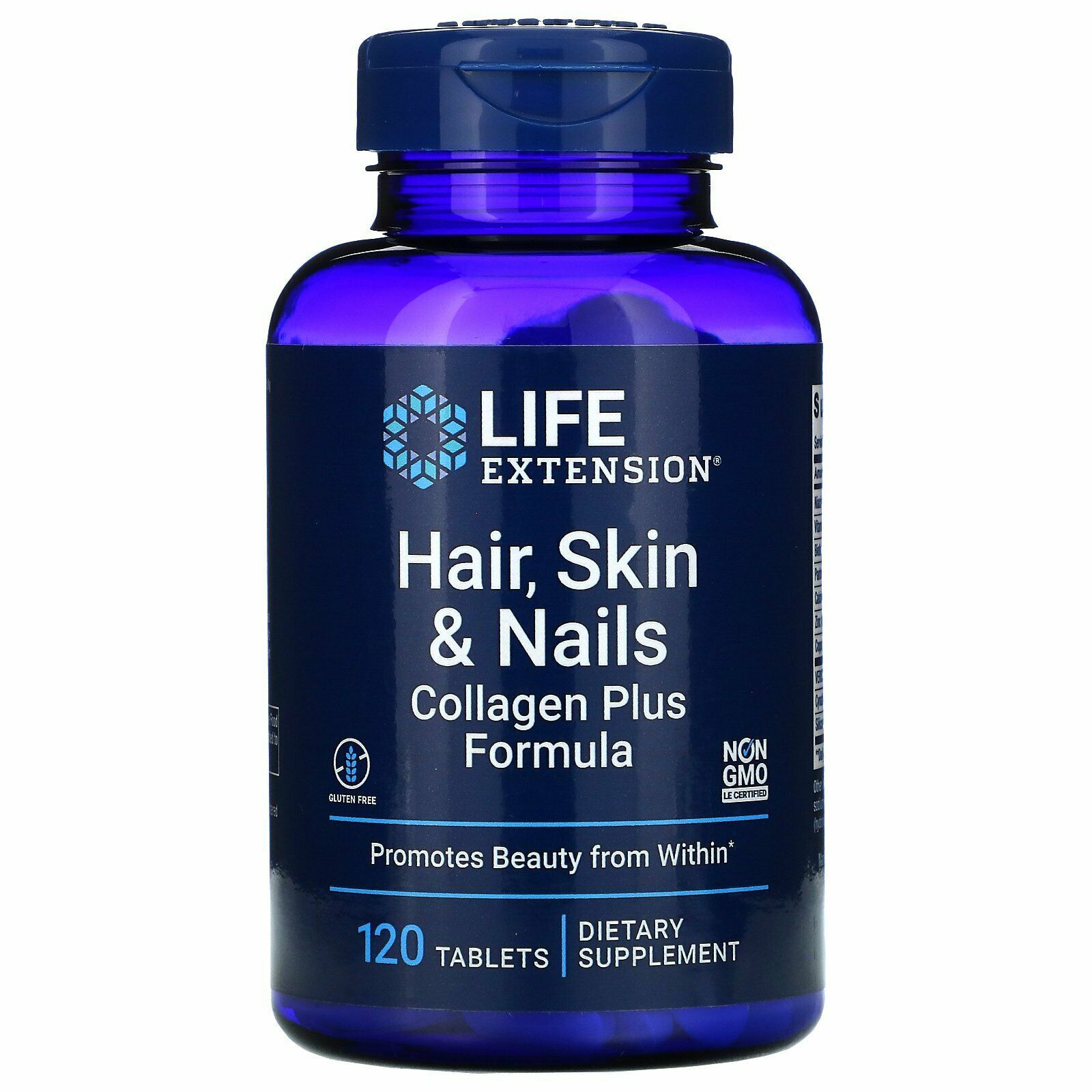 Hair, Skin & Nails Collagen Plus Formula 120 Tabs Life Extension