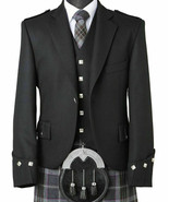 Scottish Argyle Kilt Jacket Men Custom Made Highland Jacket With Waistcoat - $99.99