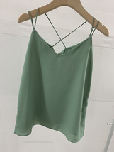 Women Sleeveless V Neck Chiffon Tops Summer Chiffon Tanks Wedding Chiffon Tanks  image 11