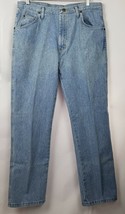 Vintage Wrangler Mens Light Blue Denim Pre-Washed Boot Cut Jeans Size 36W X 30L - $22.44