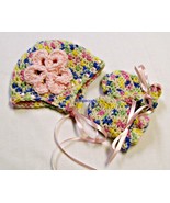 Baby Girl Clothing, Hat, Mittens, Crochet, Handmade, 3-6 Months, Baby Ac... - $22.00